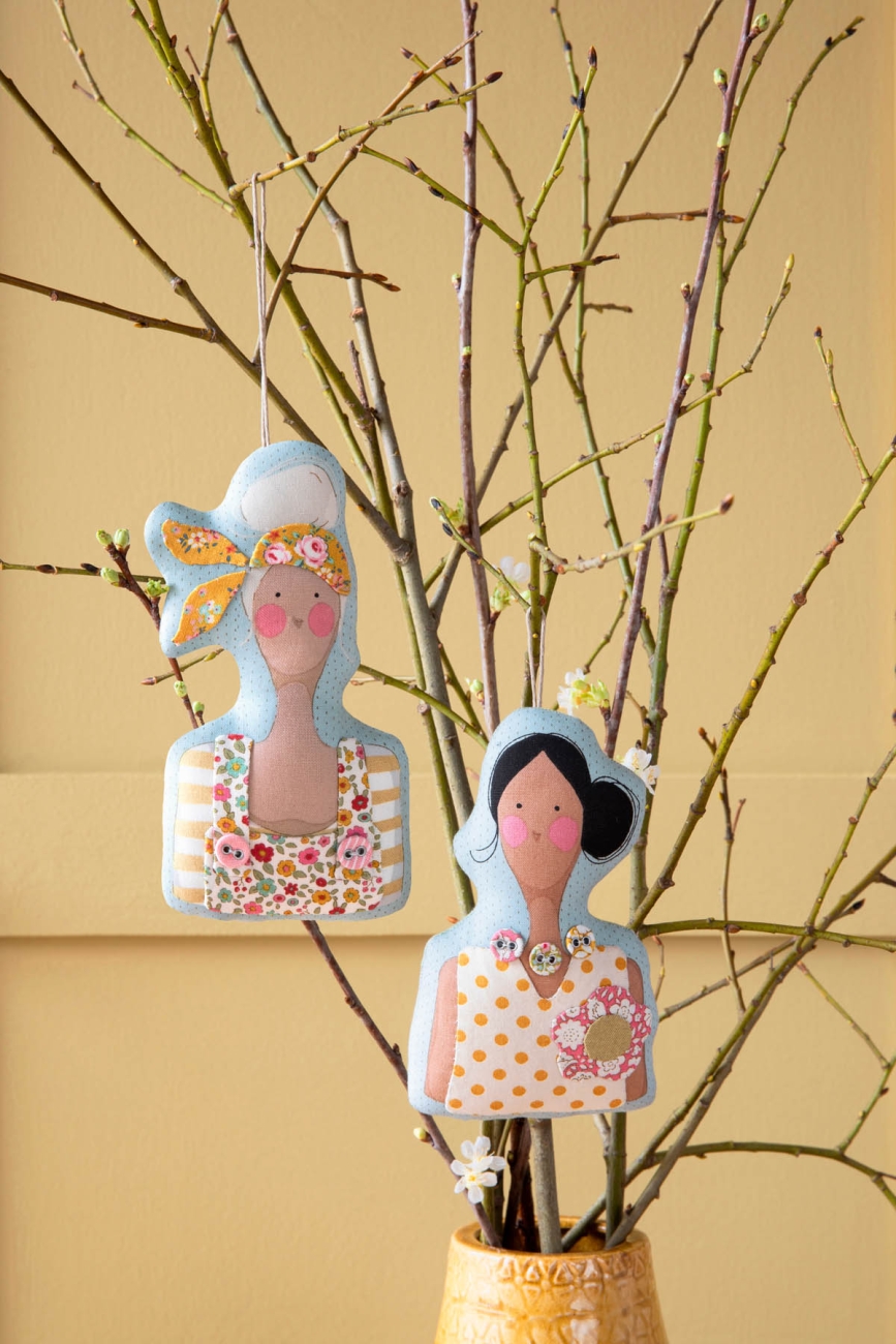 Tilda Patchwork Stoff Baumwolle - Me and My Friend - Khaki